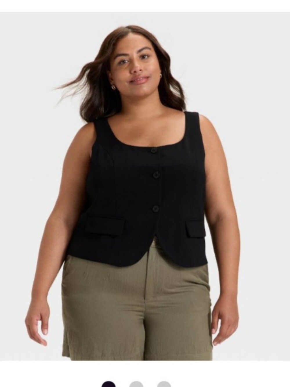 Women's Signature Crepe Scoop Vest by A New Day Size XXL